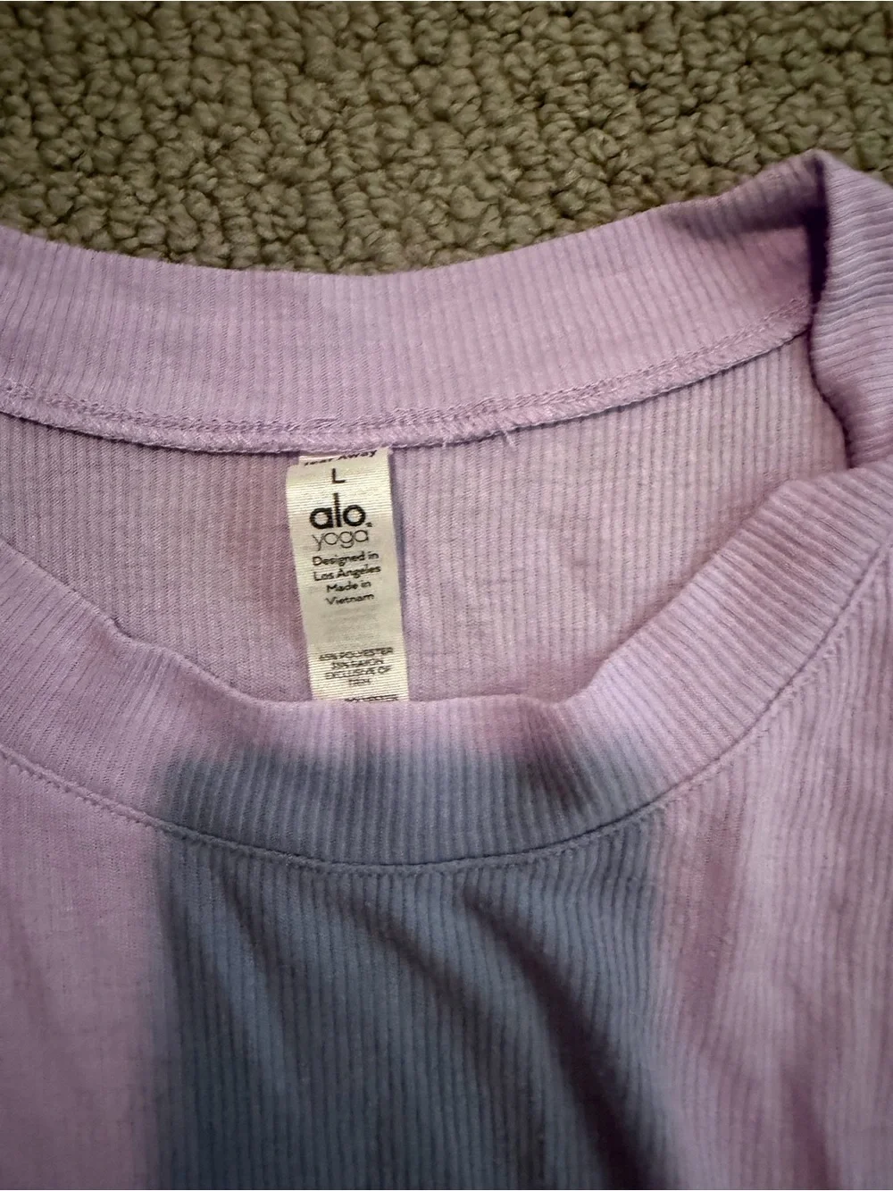 ALO Yoga Lavender Ribbed Muscle Tank